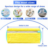 Darrahopens Home & Garden > Laundry & Cleaning > Laundry Wash Bags 2-Pack Reusable Shoe Washing Machine Bag – White Protective Laundry Bag for All Shoes, Anti-Deformation & Deep Clean with Zipper Lock (Yellow)