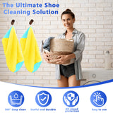 Darrahopens Home & Garden > Laundry & Cleaning > Laundry Wash Bags 2-Pack Reusable Shoe Washing Machine Bag – White Protective Laundry Bag for All Shoes, Anti-Deformation & Deep Clean with Zipper Lock (Yellow)
