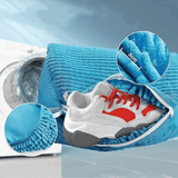 Darrahopens Home & Garden > Laundry & Cleaning > Laundry Wash Bags 2-Pack Washing Machine Shoe Wash Bags, Thick Chenille Lining Anti-Deformation Laundry Bags with Durable Zippers for Sneakers and Canvas Shoes - Blue