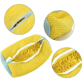 Darrahopens Home & Garden > Laundry & Cleaning > Laundry Wash Bags 2-Pack Washing Machine Shoe Wash Bags, Thick Chenille Lining Anti-Deformation Shoe Laundry Bags with Durable Zippers for Sneakers and Canvas Shoes - Gray
