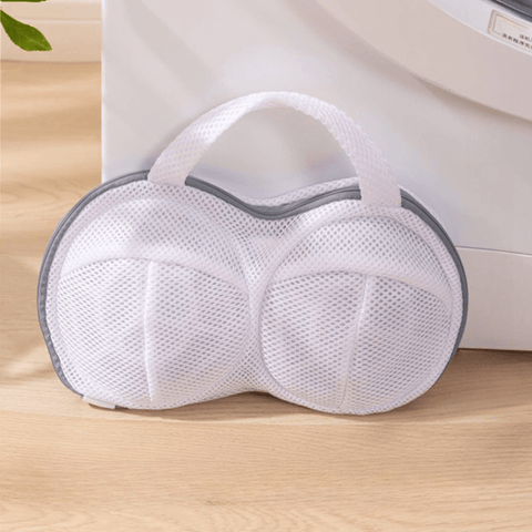 Darrahopens Home & Garden > Laundry & Cleaning > Laundry Wash Bags 3D Support Bra Laundry Bag, Thick Mesh Bra Wash Bag with Zipper & Handle, Anti-Deformation Bra Protector for Washing Machine - Gray