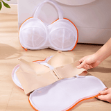 Darrahopens Home & Garden > Laundry & Cleaning > Laundry Wash Bags 3D Support Bra Laundry Bag, Thick Mesh Bra Wash Bag with Zipper & Handle, Anti-Deformation Bra Protector for Washing Machine - Orange