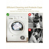 Darrahopens Home & Garden > Laundry & Cleaning > Laundry Wash Bags Hat cleaning cage with mesh bag - baseball cap washing machine protective rack (one black and one white) In Australia - Darrahopens