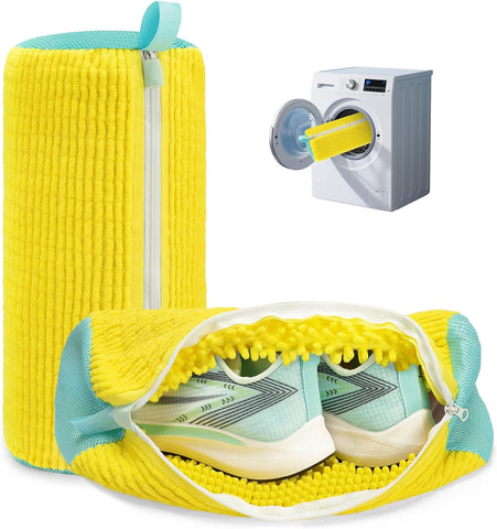 Darrahopens Home & Garden > Laundry & Cleaning > Laundry Wash Bags Shoe Washer Bag Laundry Shoe Bag for Washer & Dryer, Reusable 2 Pack Sneaker Cleaning Bag, 360° Deep Cleaning Machine for All Shoe Types with Self-Locking Zipper