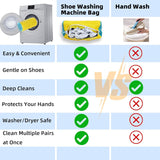 Darrahopens Home & Garden > Laundry & Cleaning > Laundry Wash Bags Shoe Washer Bag Laundry Shoe Bag for Washer & Dryer, Reusable 2 Pack Sneaker Cleaning Bag, 360° Deep Cleaning Machine for All Shoe Types with Self-Locking Zipper