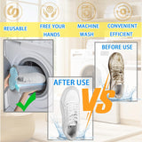 Darrahopens Home & Garden > Laundry & Cleaning > Laundry Wash Bags Shoe Washer Bag Laundry Shoe Bag for Washer & Dryer, Reusable 2 Pack Sneaker Cleaning Bag, 360° Deep Cleaning Machine for All Shoe Types with Self-Locking Zipper（Grey）