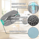Darrahopens Home & Garden > Laundry & Cleaning > Laundry Wash Bags Shoe Washer Bag Laundry Shoe Bag for Washer & Dryer, Reusable 2 Pack Sneaker Cleaning Bag, 360° Deep Cleaning Machine for All Shoe Types with Self-Locking Zipper（Grey）