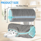 Darrahopens Home & Garden > Laundry & Cleaning > Laundry Wash Bags Shoe Washer Bag Laundry Shoe Bag for Washer & Dryer, Reusable 2 Pack Sneaker Cleaning Bag, 360° Deep Cleaning Machine for All Shoe Types with Self-Locking Zipper（Grey）
