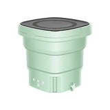 Darrahopens Home & Garden > Laundry & Cleaning Mini Washing Machine Bucket Folding Portable Laundry Machine Clothes Washing green