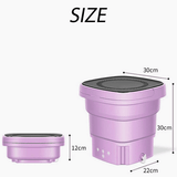 Darrahopens Home & Garden > Laundry & Cleaning Mini Washing Machine Bucket Folding Portable Laundry Machine Clothes Washing purple