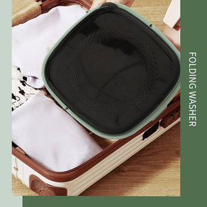 Darrahopens Home & Garden > Laundry & Cleaning Mini Washing Machine Bucket Folding Portable Laundry Machine Clothes Washing purple