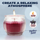 Darrahopens Home & Garden > Laundry & Cleaning Perfect Scent 12PCE Black Cherry Scented Fragrant Candle Glass Holder 6.5cm