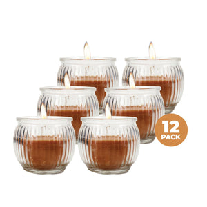 Darrahopens Home & Garden > Laundry & Cleaning Perfect Scent 12PCE Cinnamon Scented Fragrant Candle Glass Holder 6.5cm