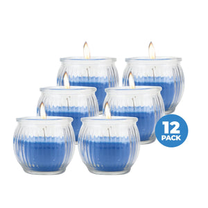 Darrahopens Home & Garden > Laundry & Cleaning Perfect Scent 12PCE Cool Breeze Scented Fragrant Candle Glass Holder 6.5cm