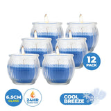 Darrahopens Home & Garden > Laundry & Cleaning Perfect Scent 12PCE Cool Breeze Scented Fragrant Candle Glass Holder 6.5cm