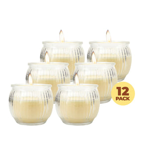 Darrahopens Home & Garden > Laundry & Cleaning Perfect Scent 12PCE French Vanilla Scented Fragrant Candle Glass Holder 6.5cm