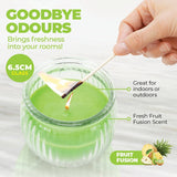 Darrahopens Home & Garden > Laundry & Cleaning Perfect Scent 12PCE Fruit Fusion Scented Fragrant Candle Glass Holder 6.5cm