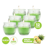 Darrahopens Home & Garden > Laundry & Cleaning Perfect Scent 12PCE Fruit Fusion Scented Fragrant Candle Glass Holder 6.5cm