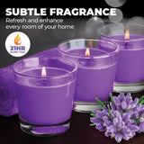 Darrahopens Home & Garden > Laundry & Cleaning Perfect Scent 12PCE Lavender Scented Fragrant Candles In Glass Holders 7cm