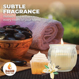 Darrahopens Home & Garden > Laundry & Cleaning Perfect Scent 12PCE Vanilla Scented Fragrant Candle Glass Holder 6.5cm