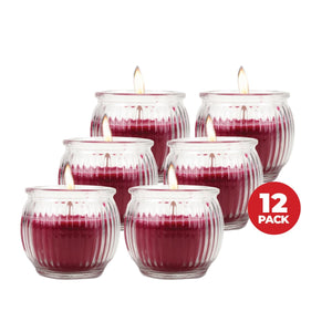 Darrahopens Home & Garden > Laundry & Cleaning Perfect Scent 12PCE Wild Berries Scented Fragrant Candle Glass Holder 6.5cm
