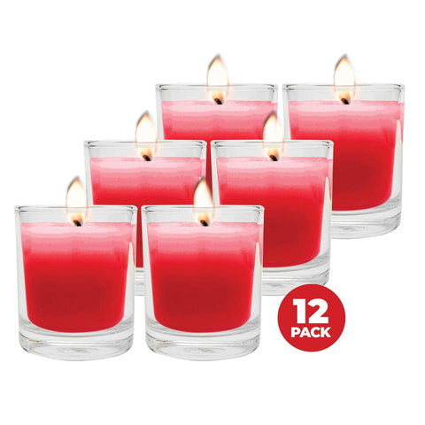 Darrahopens Home & Garden > Laundry & Cleaning Perfect Scent 12PCE Wild Berries Scented Fragrant Candles In Glass Holder 7cm