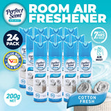Darrahopens Home & Garden > Laundry & Cleaning Perfect Scent 24PCE Air Freshener Room Spray/Mist Cotton Fresh Scent 200g