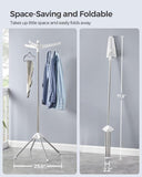 Darrahopens Home & Garden > Laundry & Cleaning SONGMICS 1-Tier Clothes Drying Rack for 27 Pieces of Clothes with 3 Rotatable Arms White and Silver