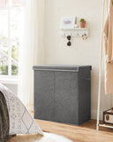 Darrahopens Home & Garden > Laundry & Cleaning SONGMICS Linenette Fabric Laundry Hamper 142L Dark Grey