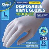 Darrahopens Home & Garden > Laundry & Cleaning Xtra Kleen 1000PCE Disposable Gloves Latex & Powder Free Food Safe L Sizing