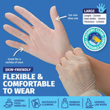 Darrahopens Home & Garden > Laundry & Cleaning Xtra Kleen 1000PCE Disposable Gloves Latex & Powder Free Food Safe L Sizing