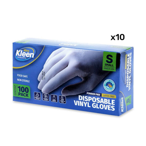 Darrahopens Home & Garden > Laundry & Cleaning Xtra Kleen 1000PCE Disposable Gloves Latex & Powder Free Food Safe S Size
