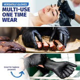 Darrahopens Home & Garden > Laundry & Cleaning Xtra Kleen 1000PCE Disposable Nitrile Gloves Black Latex Powder Free Size S