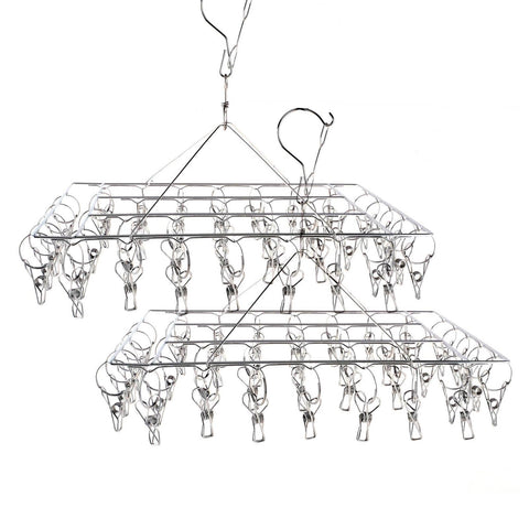 Darrahopens Home & Garden > Laundry & Cleaning Xtra Kleen 12PCE Rotating Stainless Steel Clothes Hanger With 40 Pegs