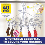 Darrahopens Home & Garden > Laundry & Cleaning Xtra Kleen 12PCE Rotating Stainless Steel Clothes Hanger With 40 Pegs