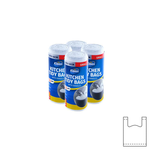 Darrahopens Home & Garden > Laundry & Cleaning Xtra Kleen 600PCE 12L Kitchen Tidy Bags White Small Tie Handles 44 x 45cm