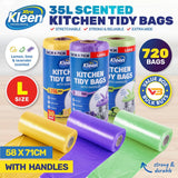 Darrahopens Home & Garden > Laundry & Cleaning Xtra Kleen 720PCE 35L Kitchen Tidy Bags Large Scented With Handles 58 x 71cm