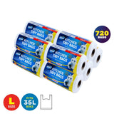 Darrahopens Home & Garden > Laundry & Cleaning Xtra Kleen 720PCE 35L Kitchen Tidy Bags White Large Tie Handles 58 x 71cm