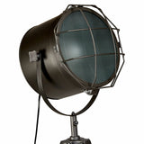 Darrahopens Home & Garden > Lighting 153cm Nautical Tripod Floor Lamp w Matte Grey Lamp Head Searchlight Spot Light
