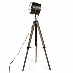 Darrahopens Home & Garden > Lighting 153cm Nautical Tripod Floor Lamp w Matte Grey Lamp Head Searchlight Spot Light