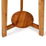 Darrahopens Home & Garden > Lighting 155cm Large Bamboo Wooden Tripod Floor Lamp w Beige Linen Light Shade