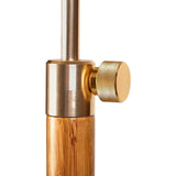 Darrahopens Home & Garden > Lighting 165cm Large Extendable Bamboo Tripod Floor Lamp Linen Shade Shelving