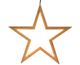 Darrahopens Home & Garden > Lighting 2x Large Bamboo Star LED Hanging Lamp Light Home Decor Lighting  - Natural