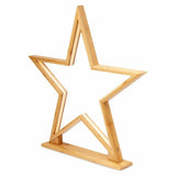Darrahopens Home & Garden > Lighting 52cm Bamboo Star LED Table Desk Lamp Light Modern Designer - Natural