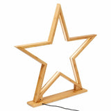 Darrahopens Home & Garden > Lighting 52cm Bamboo Star LED Table Desk Lamp Light Modern Designer - Natural
