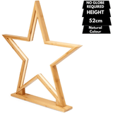 Darrahopens Home & Garden > Lighting 52cm Bamboo Star LED Table Desk Lamp Light Modern Designer - Natural