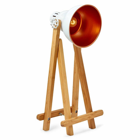 Darrahopens Home & Garden > Lighting 61cm Bamboo Easel Table Lamp Modern Scandi Designer Desk Light Bedroom Office