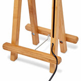 Darrahopens Home & Garden > Lighting 61cm Bamboo Easel Table Lamp Modern Scandi Designer Desk Light Bedroom Office