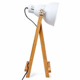 Darrahopens Home & Garden > Lighting 61cm Bamboo Easel Table Lamp Modern Scandi Designer Desk Light Bedroom Office