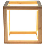 Darrahopens Home & Garden > Lighting Bamboo Cube LED Lamp Modern Light Minimalistic Scandi - Natural